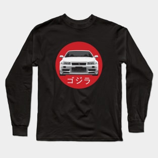 Nissan Skyline GTR R34 - Godzilla Design Long Sleeve T-Shirt